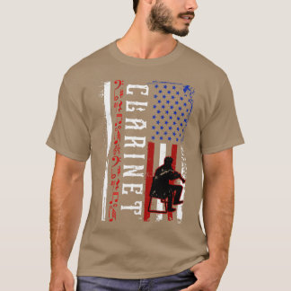 T-shirt Drapeau américain Clarinet Clarinet