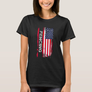 T-shirt Drapeau américain clôturant femmes