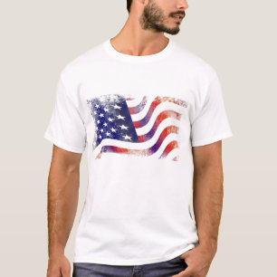 T-shirt Drapeau américain Conception Vintage patriotique