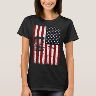 T-shirt Drapeau américain cool Disque Golf Player détendu