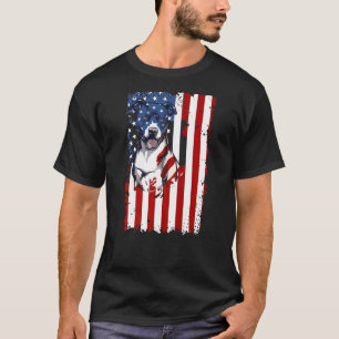T-shirt Drapeau américain cool Pitbull Pitbulls Amérique