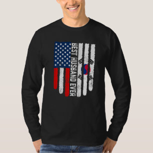 T-shirt Drapeau américain Corée du Sud Drapeau meilleur ma