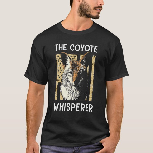 T-shirt Drapeau américain Coyote Whisperer (Devant)