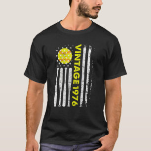 T-shirt Drapeau américain de 46 ans Vintage 1976 46e naiss