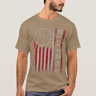 T-shirt Drapeau américain de 78 ans Cadeaux Vintage 1944 7