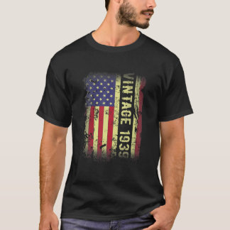 T-shirt Drapeau américain de 83 ans Cadeaux Vintage 1939 8