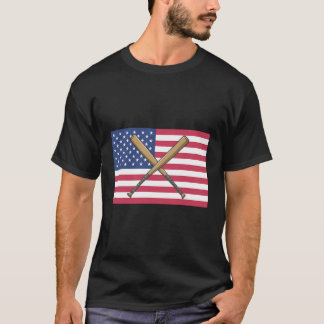 T-shirt Drapeau américain de baseball