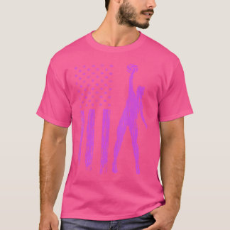 T-shirt Drapeau américain de beach volley-ball