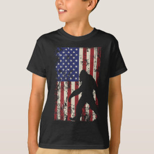 T-shirt Drapeau américain de Bigfoot 4 juillet patriotique