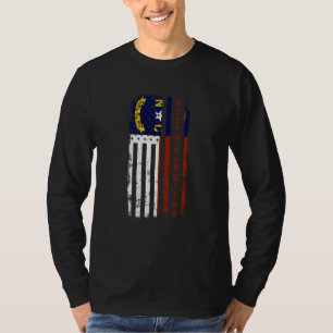 T-shirt Drapeau américain de Caroline du Nord État d'origi