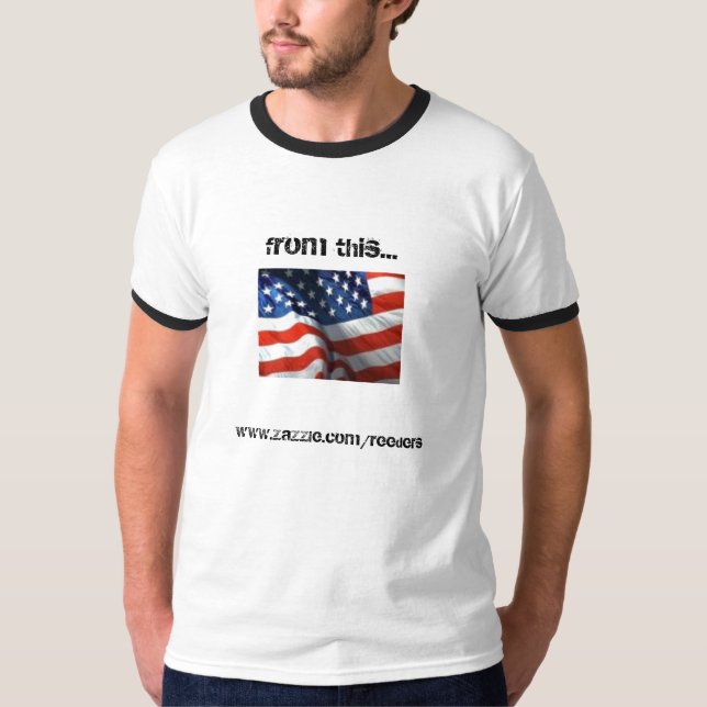 T-shirt Drapeau américain de ceci… (Devant)