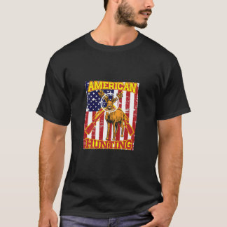 T-shirt Drapeau américain de chasse