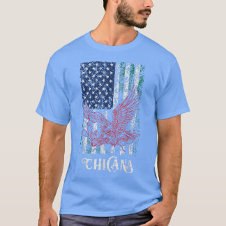T-shirt Drapeau américain de Chicana Meico instruit Latina