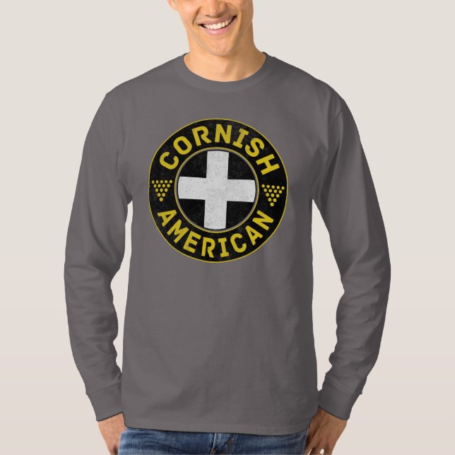 T-shirt Drapeau américain de Cornouille (Devant)