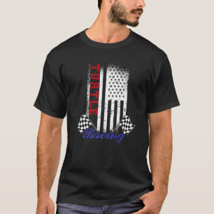 T-shirt Drapeau américain de course de tortue coureur conc
