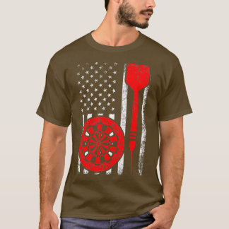 T-shirt Drapeau américain de Darts Sports Lover Drapeau 4è
