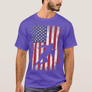 T-shirt Drapeau américain de football 4 juillet hommes
