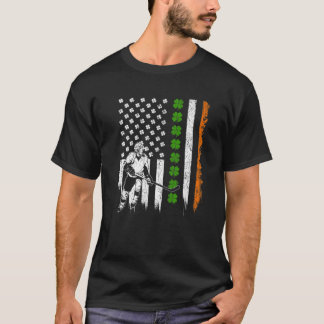 T-shirt Drapeau américain de hockey rétro Shamrocks St.Pat