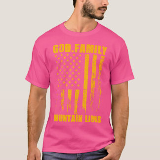 T-shirt Drapeau américain de la famille Dieu