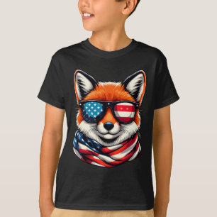 T-shirt Drapeau Américain De La Fox Patriotique Sungles 4