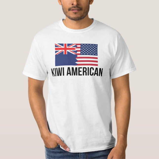 T-shirt Drapeau américain de la Nouvelle Zélande (Devant)