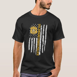 T-shirt Drapeau américain de la police d'État du Delaware
