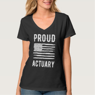 T-shirt Drapeau américain de la profession d'actuaire fier