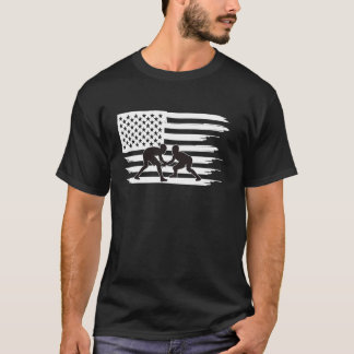 T-shirt Drapeau américain de lutte