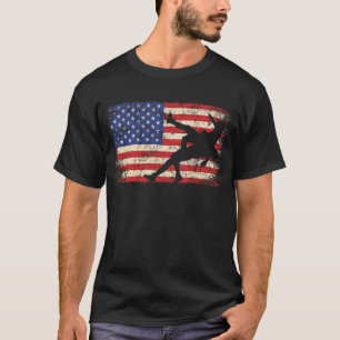 T-shirt Drapeau américain de lutte