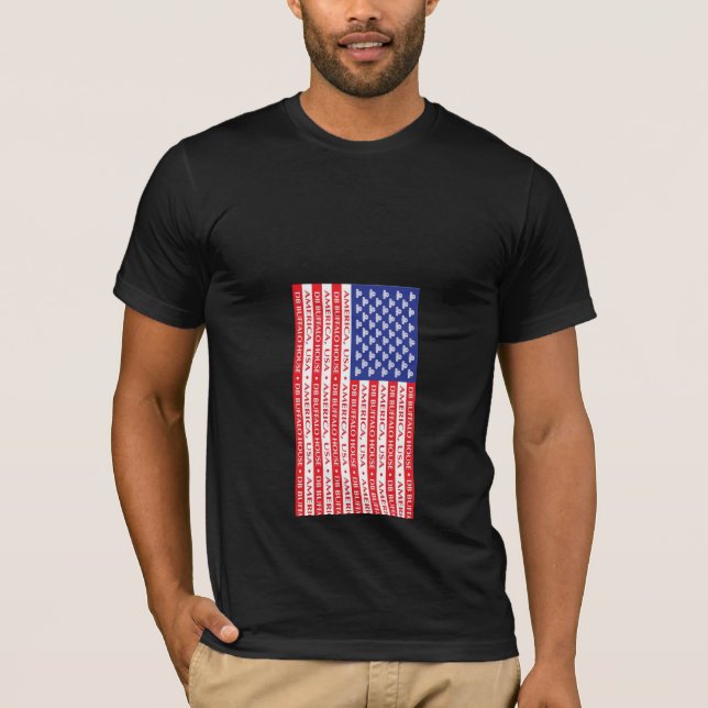 T-shirt Drapeau américain de maison de Buffalo (Devant)