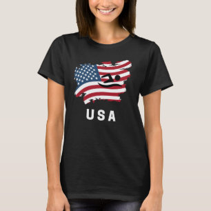 T-shirt Drapeau américain de natation