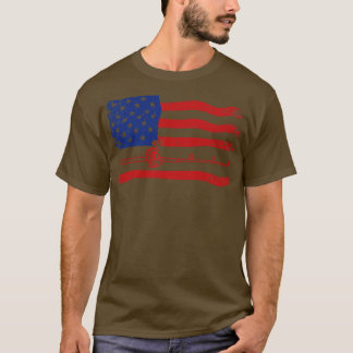 T-shirt Drapeau américain de pêche