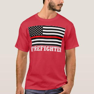 T-shirt Drapeau américain de pompier de pompier