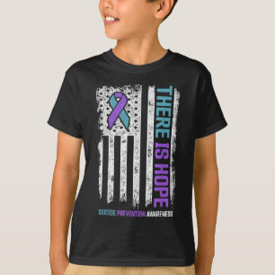 T-shirt Drapeau américain de prévention du suicide Espoir