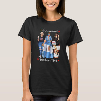 T-shirt Drapeau américain de sang argentin de femmes