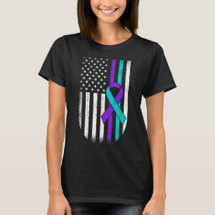 T-shirt Drapeau américain de sensibilisation à la préventi