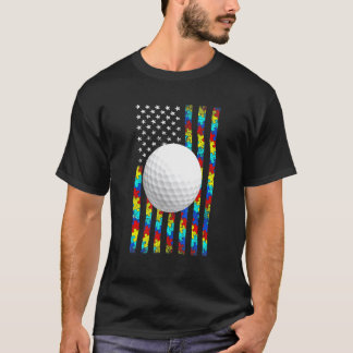 T-shirt Drapeau américain de sensibilisation à l'autisme d