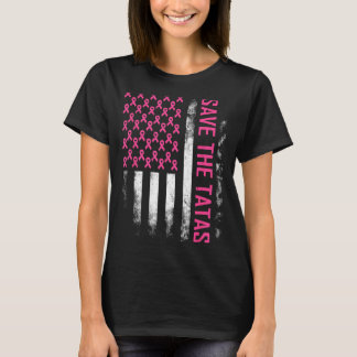 T-shirt Drapeau américain de sensibilisation au cancer du