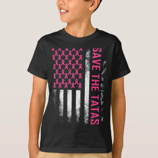T-shirt Drapeau américain de sensibilisation au cancer du