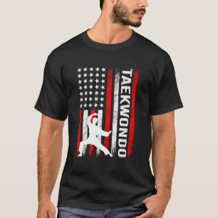 T-shirt Drapeau américain de Taekwondo USA Sport d'arts