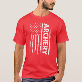 T-shirt Drapeau américain de tir à l'arc