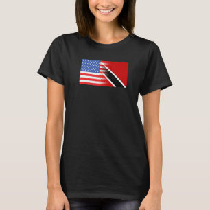 T-shirt Drapeau américain de Trinité Trinidadien Tobagonie