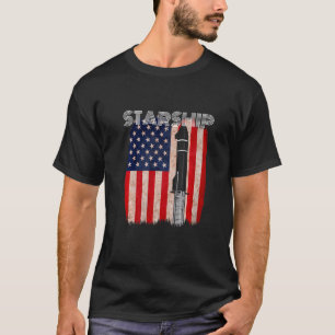 T-shirt Drapeau américain de vaisseau patriotique une étoi