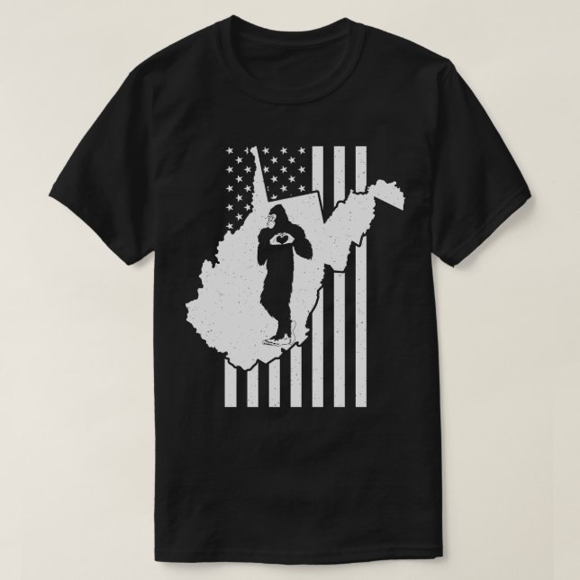 T-shirt Drapeau américain de Virginie occidentale (Design devant)