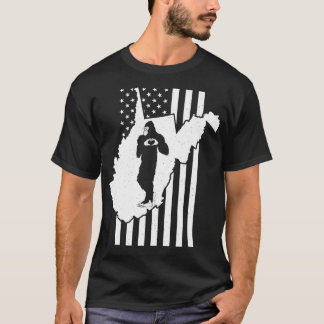T-shirt Drapeau américain de Virginie occidentale