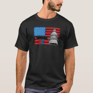 T-shirt Drapeau américain de Washington Dc Capitol Hill