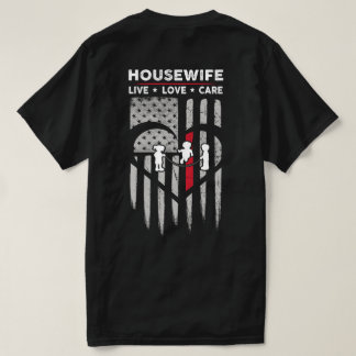 T-shirt Drapeau américain - Décal de femme de ménage