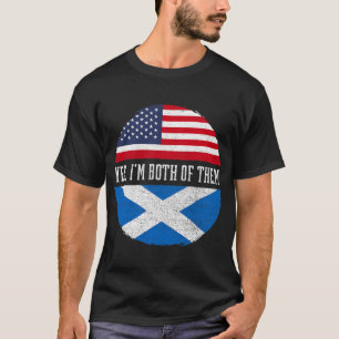 T-shirt Drapeau américain demi-écossais États-Unis Écosse 