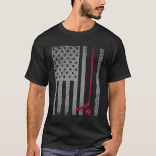 T-shirt Drapeau américain des Etats-Unis de bâton de