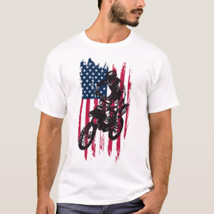 T-shirt Drapeau américain des Etats-Unis de saleté de